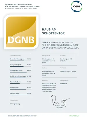 ÖGNI Vorzertifikat in Gold