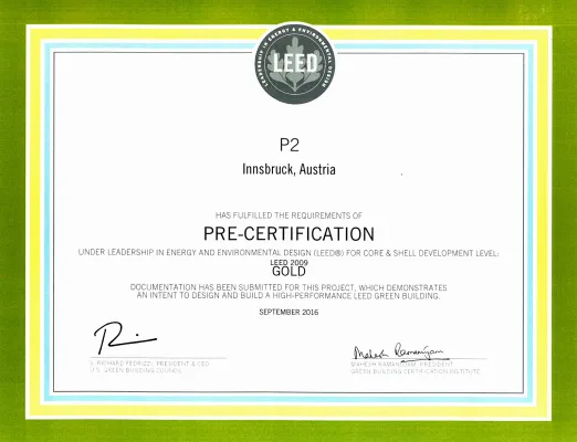 LEED Zertifikat in Gold