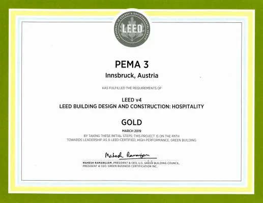 LEED Zertifikat in Gold